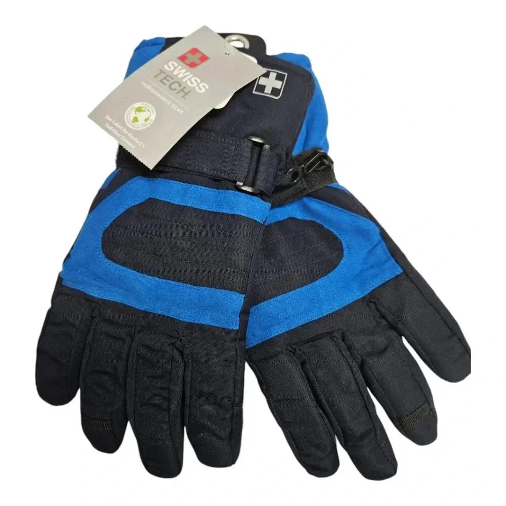 SwissTech Blue and Black Thermal Gloves  L-XL